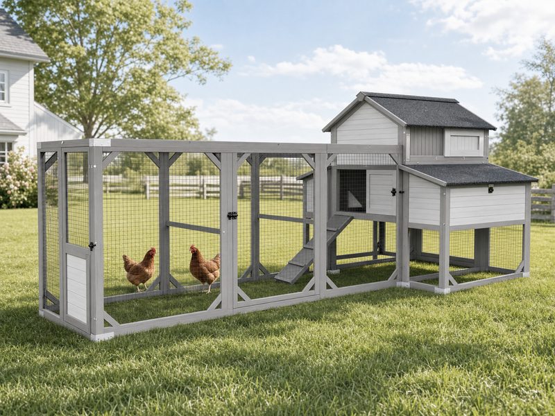 FERNSTEAD Coop RB02 chicken coop in Modern Grey finish
